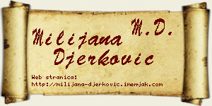 Milijana Đerković vizit kartica